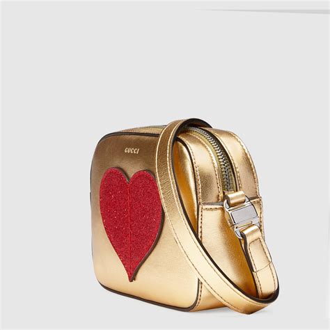 gucci children's leather heart messenger bag|Gucci Childrens Leather Heart Messenger Bag 457223 White.